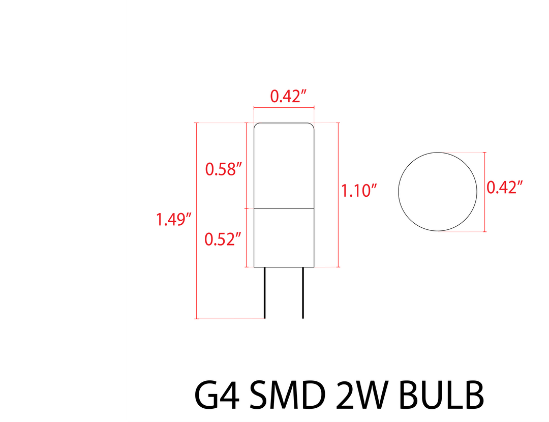 G4 2W/3W Dimmable 12V LED Bi-Pin Light Bulb | Landscape Lighting Accessory