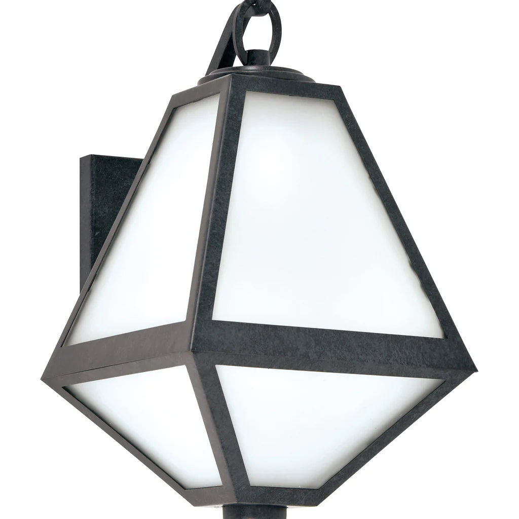 Brian Patrick Flynn Glacier 1 Light Outdoor Sconce 8"x12.75" Stainless Steel and Glass Black Charcoal Finish 120V 1 E26 Medium Base LED Bulb Socket for Patio, Garden, Interior and Exterior Walls