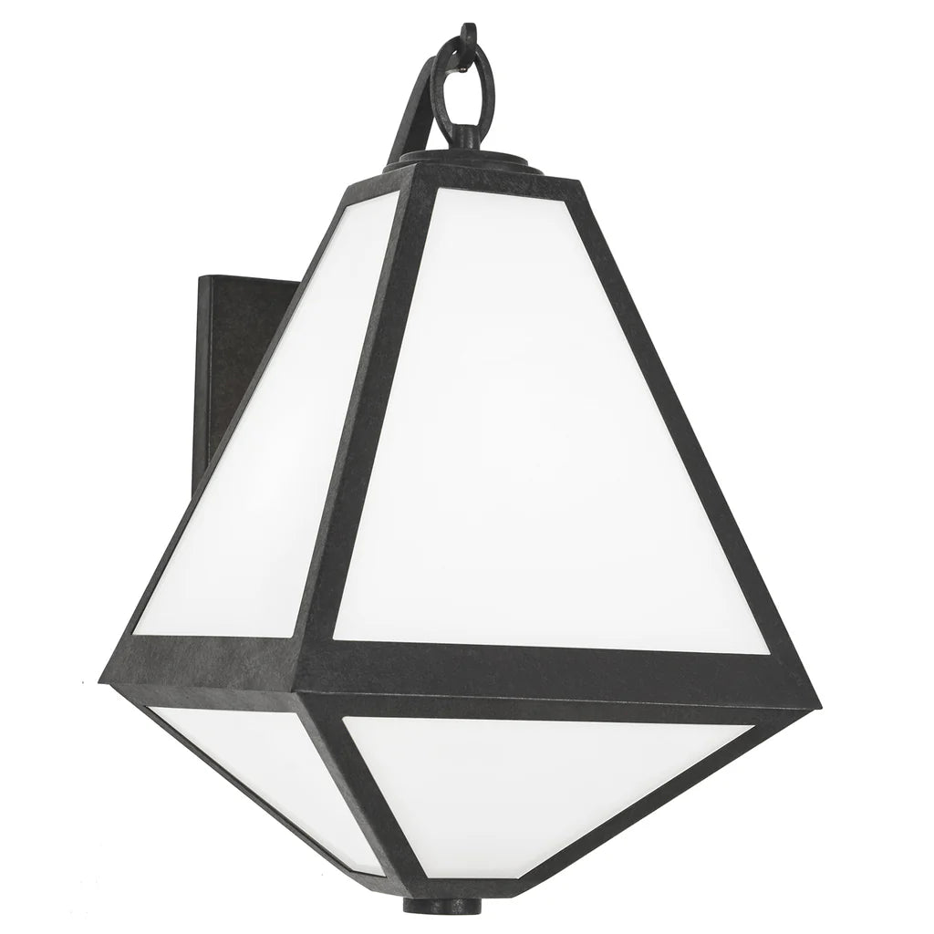 Brian Patrick Flynn Glacier 2 Light Outdoor Sconce 11"x16.75" Stainless Steel and Glass Black Charcoal Finish 120V 2 E26 Medium Base LED Bulb Sockets for Patio, Garden, Interior and Exterior Walls