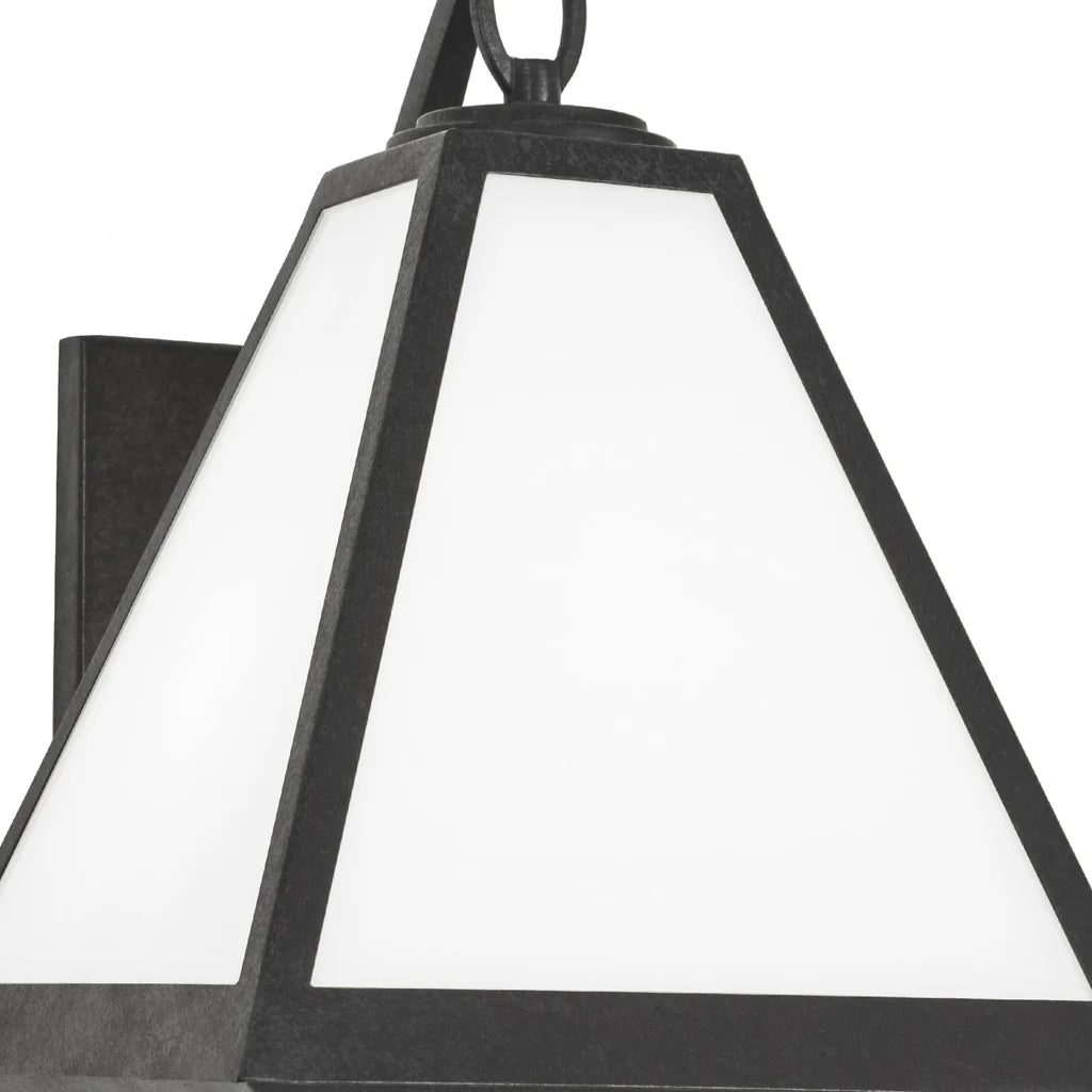 Brian Patrick Flynn Glacier 2 Light Outdoor Sconce 11"x16.75" Stainless Steel and Glass Black Charcoal Finish 120V 2 E26 Medium Base LED Bulb Sockets for Patio, Garden, Interior and Exterior Walls