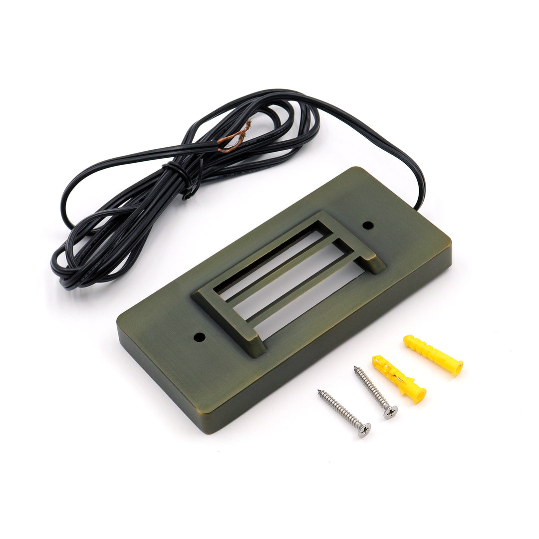 IDL01 Solid Brass Surface Mount Integrated LED Step Light Low Voltage Landscape Lighting