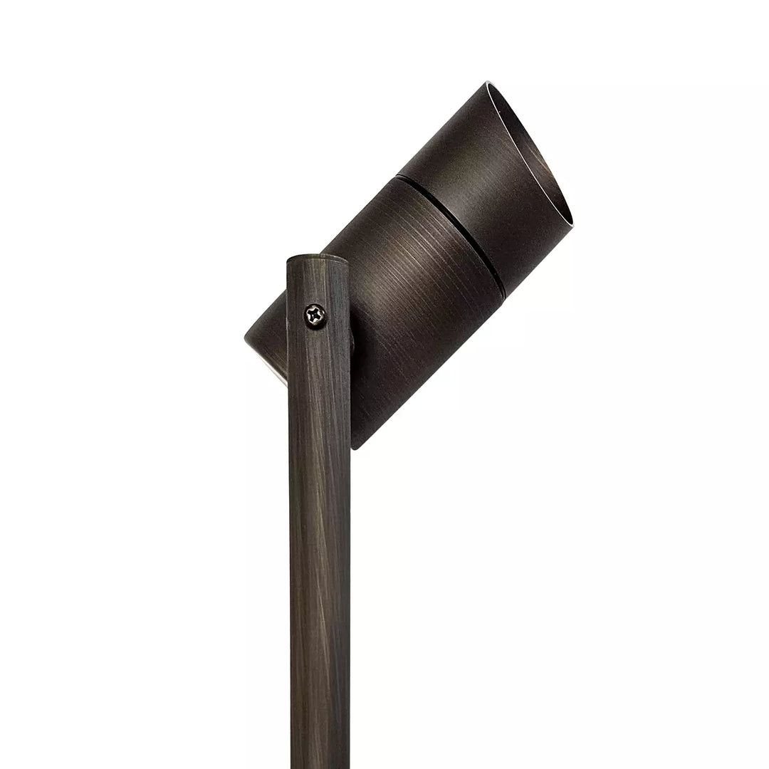 PL26B MR16 Solid Brass Path & Area Light, Light Bronze Finish Low Voltage Landscape Lighting