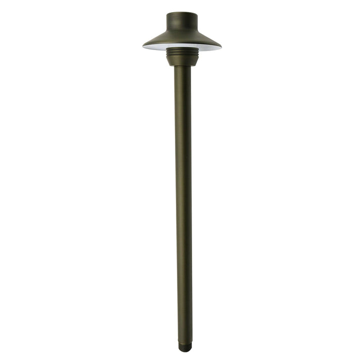 PL29B G4 Solid Brass Mushroom Hat Path Light - Light Bronze Finish Low Voltage Landscape Lighting