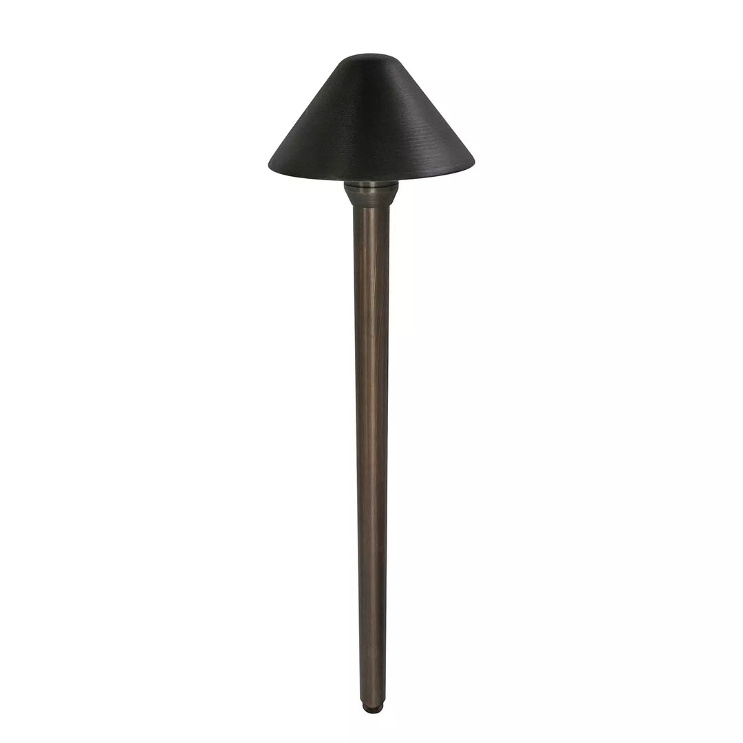 PL80B with G4 3W 2700K 4x/8x/12x Package Solid Brass Mushroom Hat Path Light - Light Bronze Finish Low Voltage Landscape Lighting