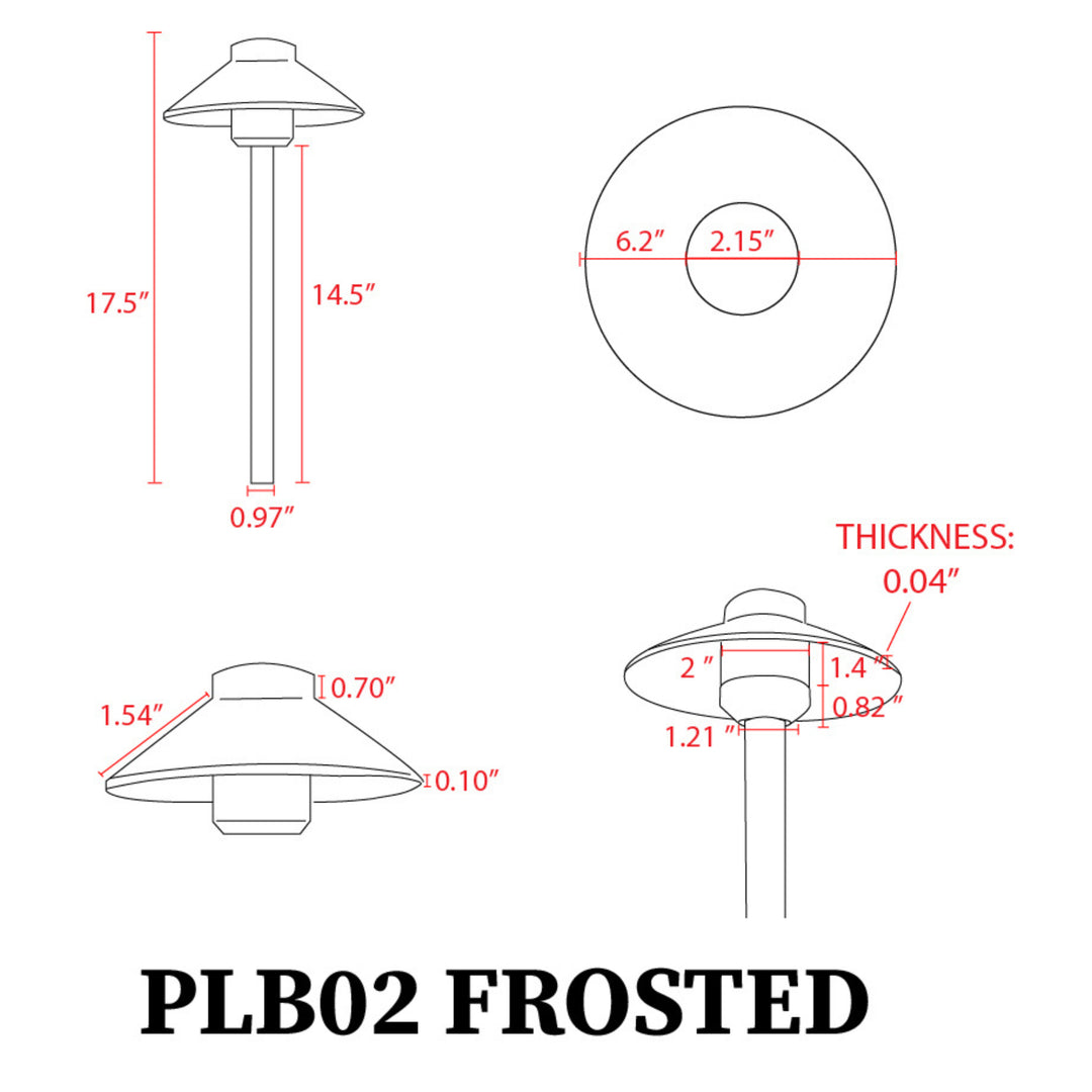 PLB02 Cast Brass Path Light | Lamp Ready Low Voltage Landscape Light