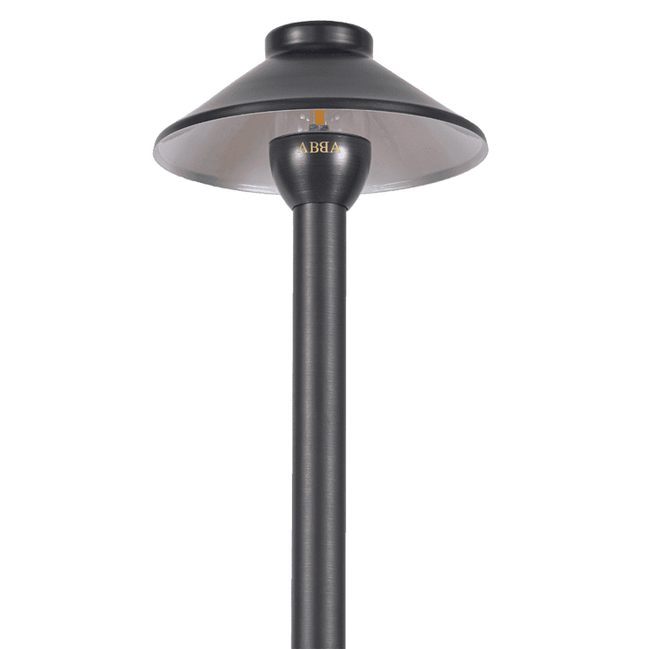 PLB02 Cast Brass Path Light | Lamp Ready Low Voltage Landscape Light