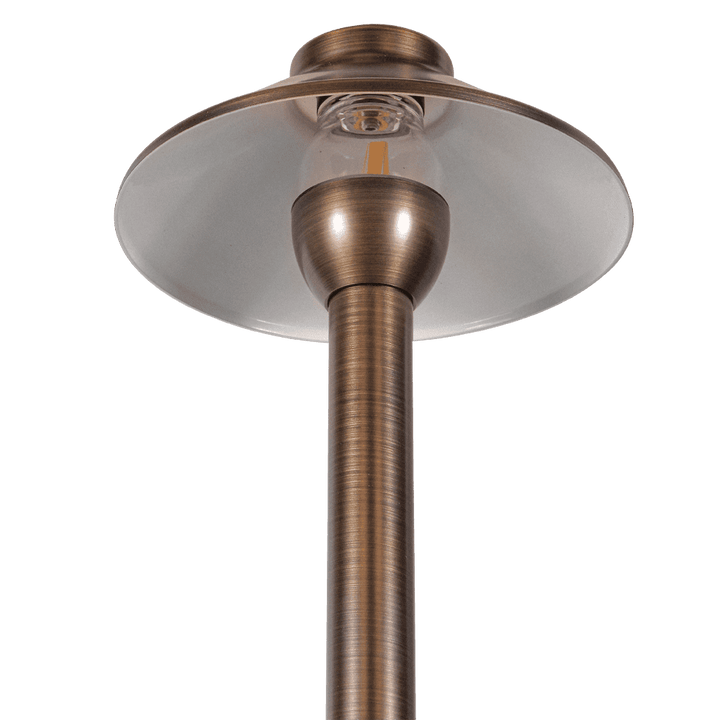 PLB02 Cast Brass Path Light | Lamp Ready Low Voltage Landscape Light