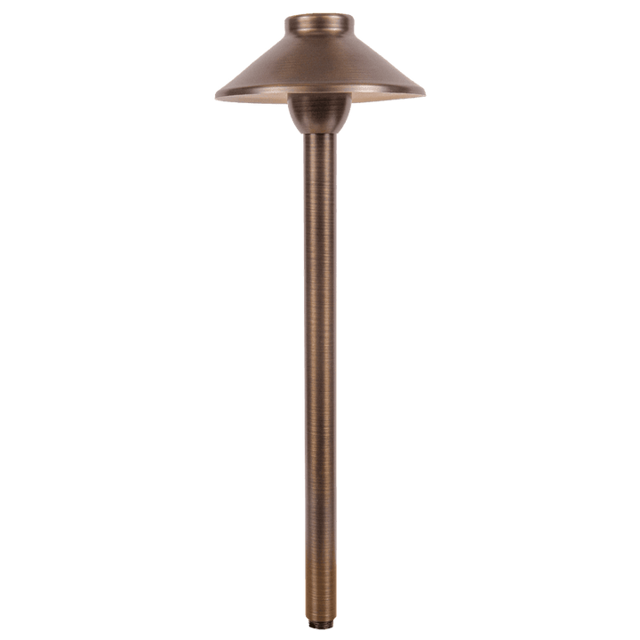 PLB02 Cast Brass Path Light | Lamp Ready Low Voltage Landscape Light