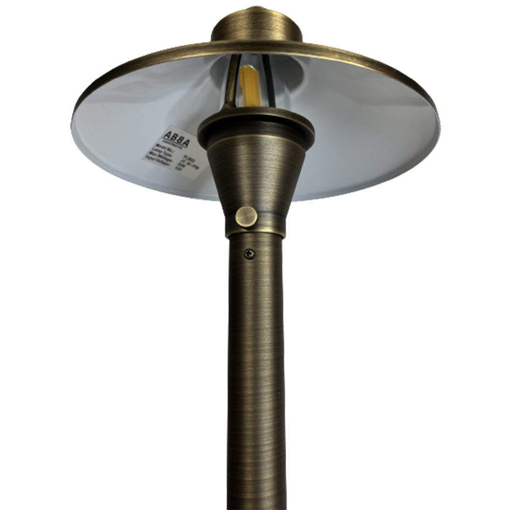 PLB03 Cast Brass Path Light | Lamp Ready Low Voltage Landscape Light