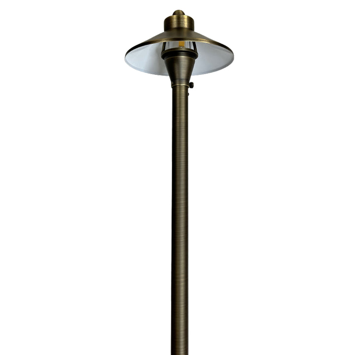 PLB03 Cast Brass Path Light | Lamp Ready Low Voltage Landscape Light