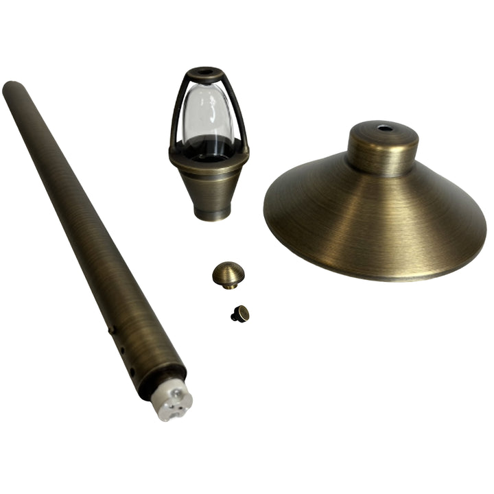 PLB03 Cast Brass Path Light | Lamp Ready Low Voltage Landscape Light