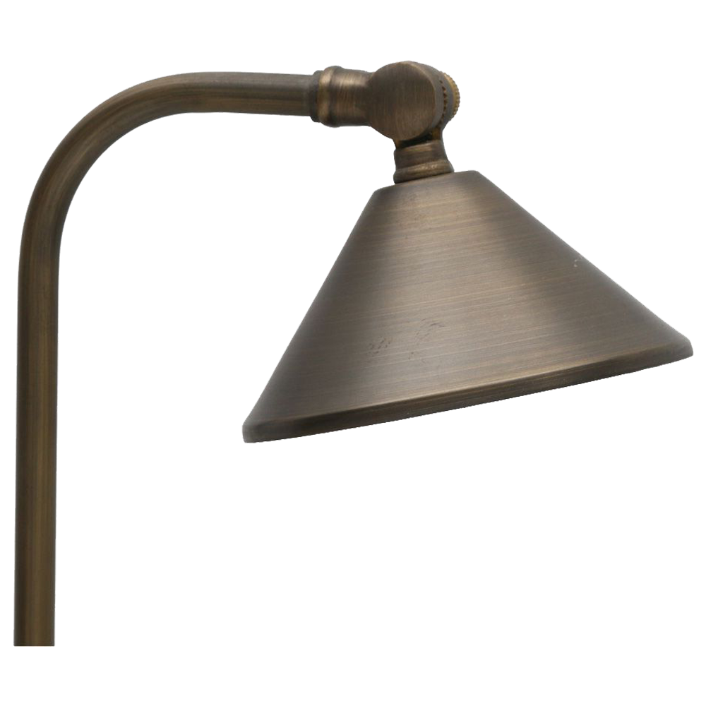 PLB05 Cast Brass Path Light | Lamp Ready Low Voltage Landscape Light