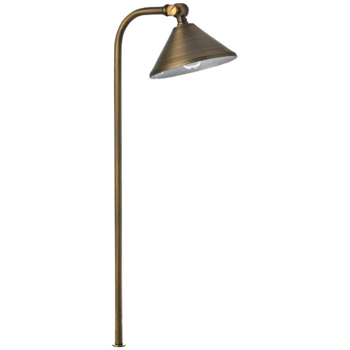 PLB05 Cast Brass Path Light | Lamp Ready Low Voltage Landscape Light