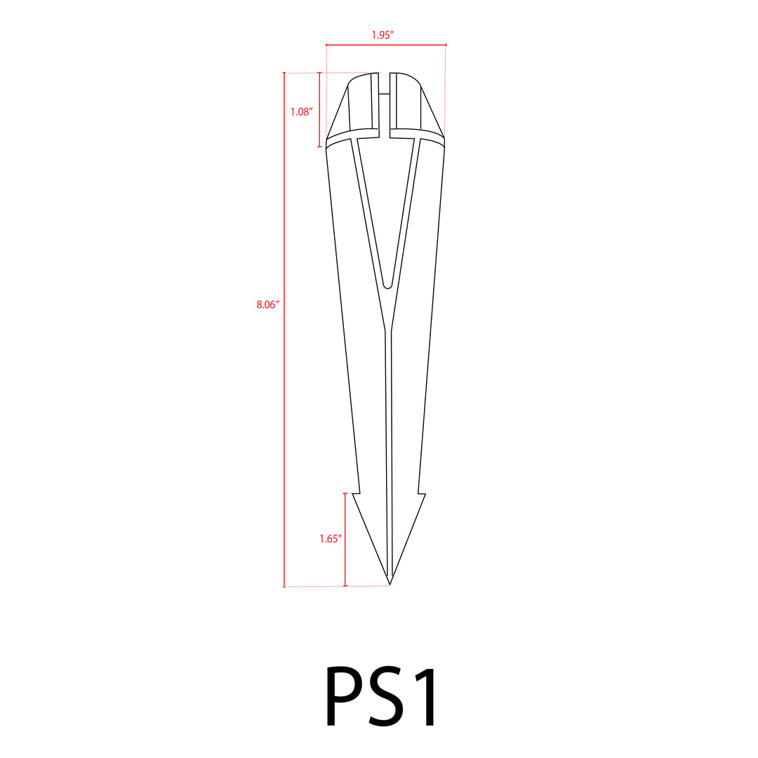 Púa de plástico ABS de alta resistencia PS1 | Accesorio de iluminación de paisaje