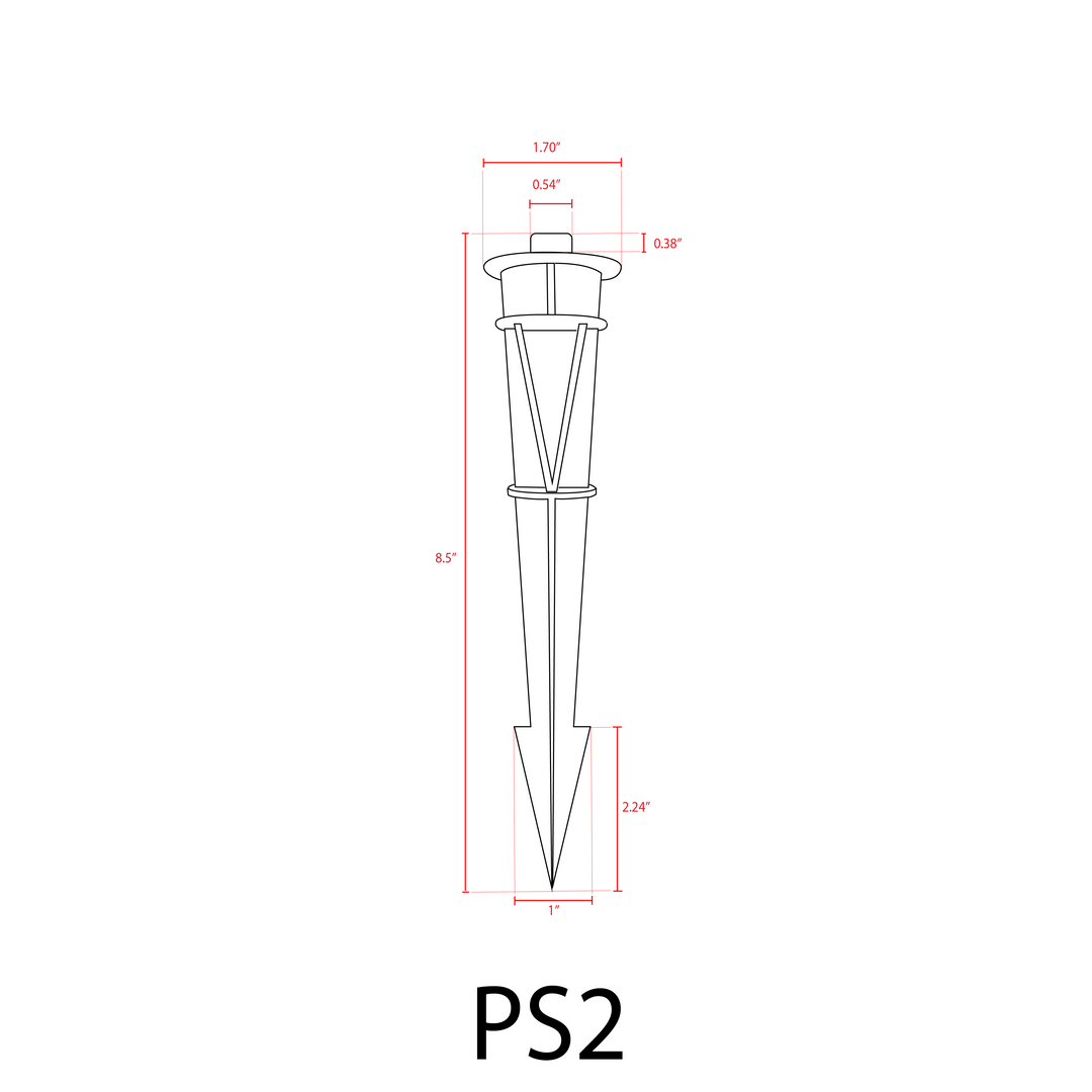 PS2 Heavy Duty ABS Plastic Spike | Landscape Lighting Accessory