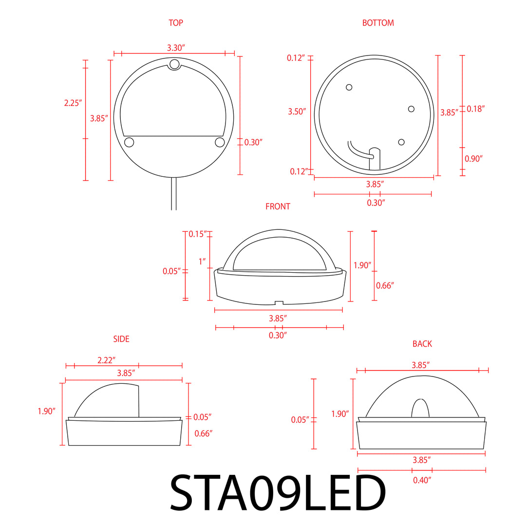 STA09 Cast Aluminum Deck Light | Lamp Ready Low Voltage Landscape Light