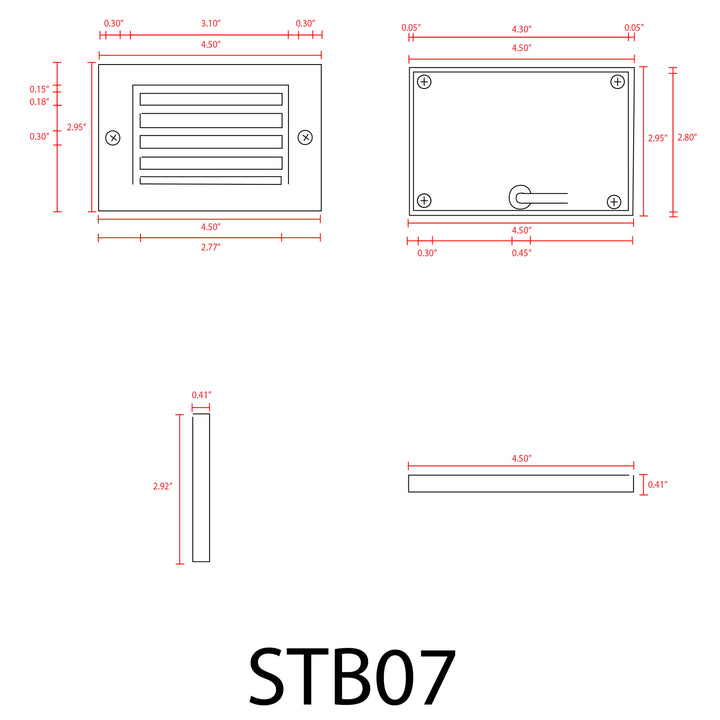 STB07 Cast Brass Step Light | 2W Integrated LED Low Voltage Landscape Light