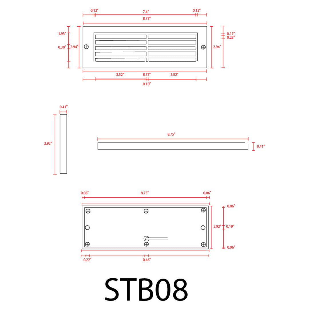 STB08 Cast Brass Step Light | 4W Integrated LED Low Voltage Landscape Light