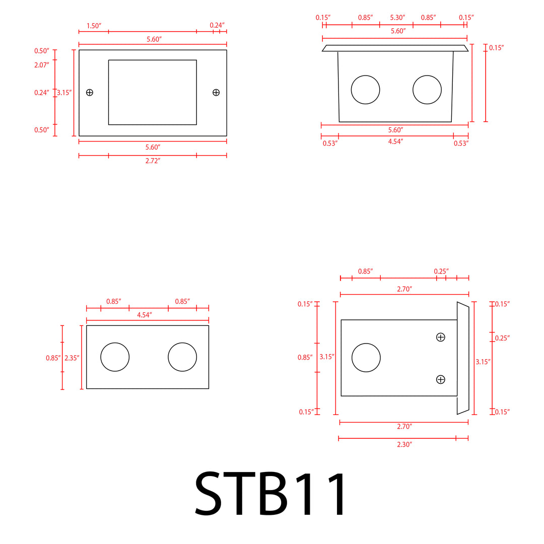 STB11 Cast Brass Step Light | 1.5W Integrated LED Low Voltage Landscape Light