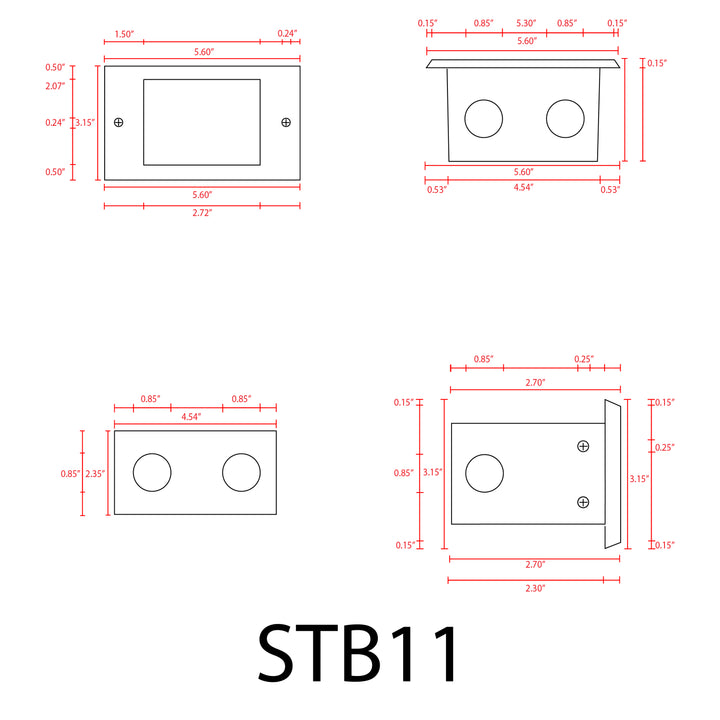 STB11 Cast Brass Step Light | 1.5W Integrated LED Low Voltage Landscape Light