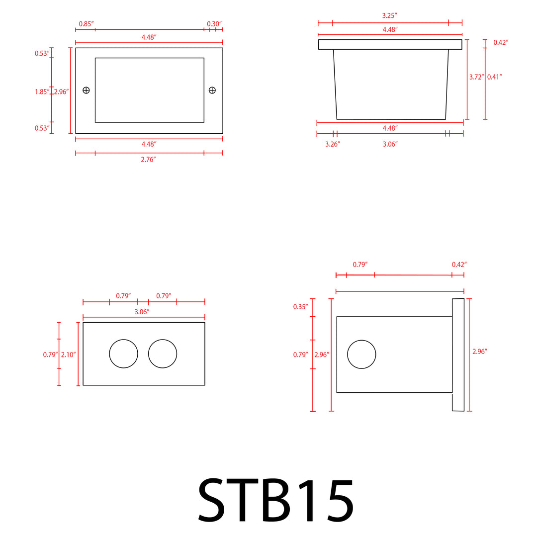 STB15 Cast Brass Step Light | Lamp Ready Low Voltage Landscape Light