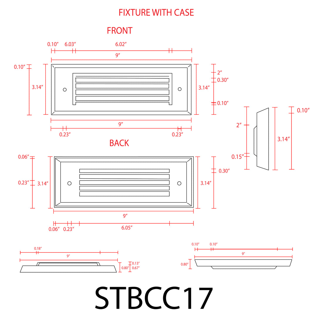 STBCC17 Cast Brass 1W-4W 3CCT Adjustable LED Outdoor Step Light Low Voltage Lighting