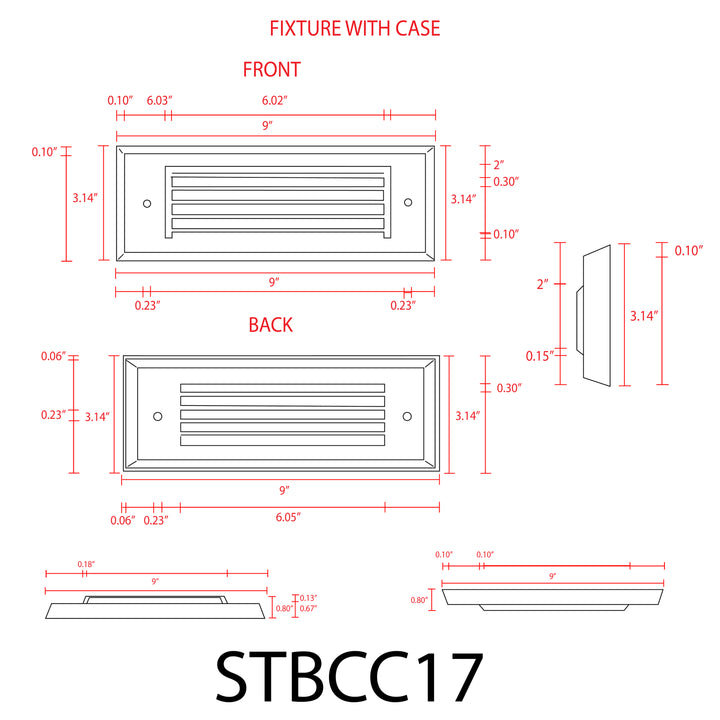 STBCC17 Cast Brass 1W-4W 3CCT Adjustable LED Outdoor Step Light Low Voltage Lighting