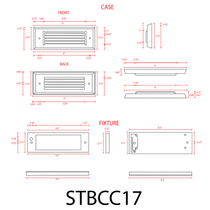 STBCC17 Cast Brass 1W-4W 3CCT Adjustable LED Outdoor Step Light Low Voltage Lighting