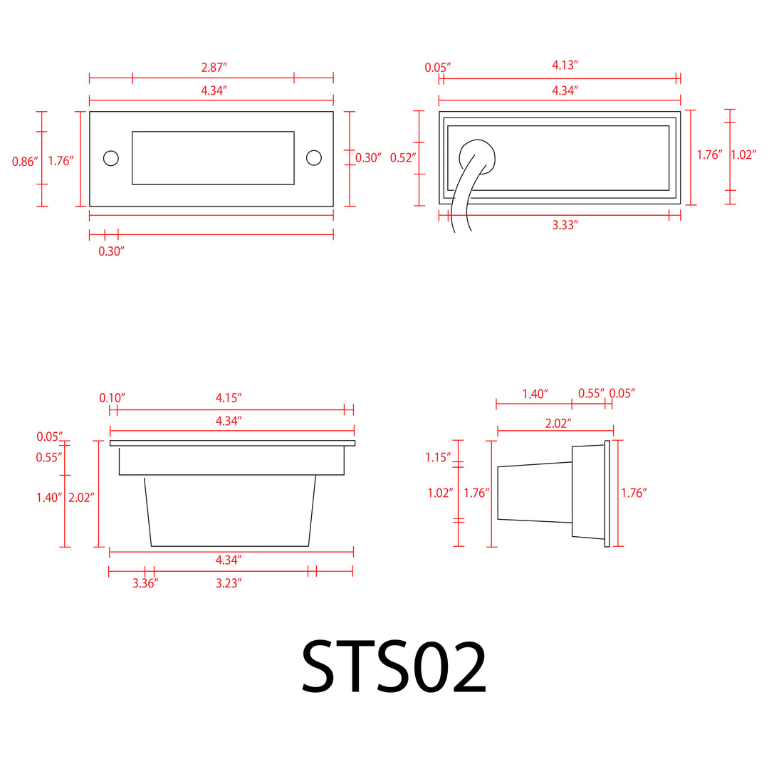 STS02 Stainless Steel Step Light | 3W Integrated LED Low Voltage Landscape Light