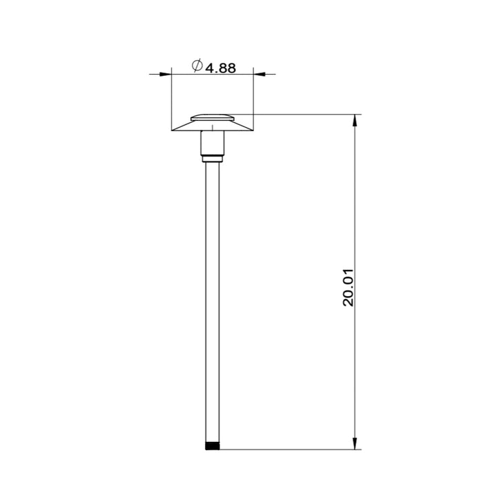 BPLP11 Stelvio SH BAB Brass Path Light Low Voltage Outdoor Lighting