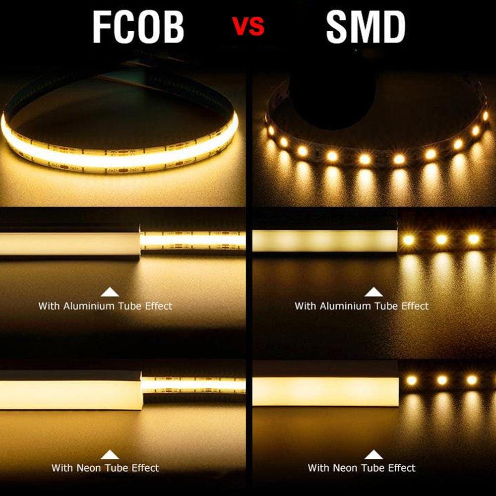 SLD02 Dotless Single Color Linear LED Strip Lights Low Voltage FCOB DC12V Tape Light