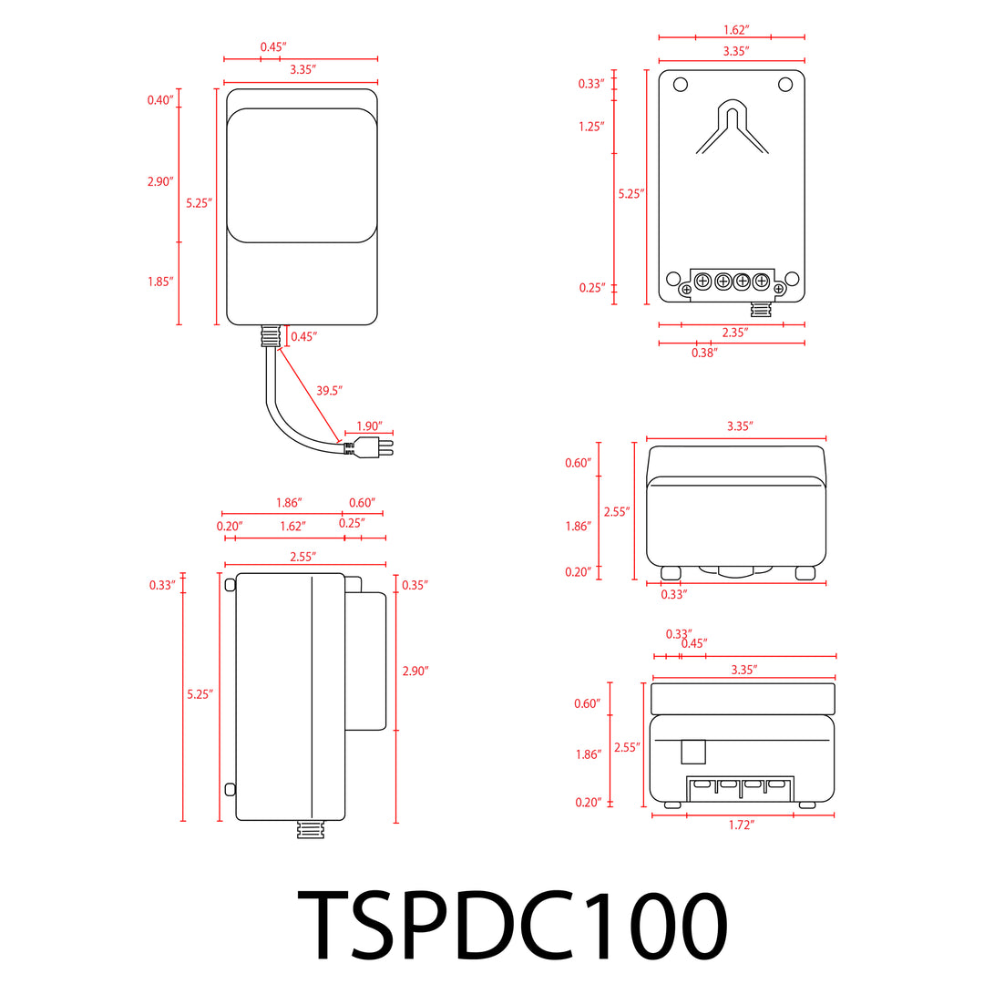 TSPDC100 DC 100W Digital Transformer | Low Voltage Power Supply