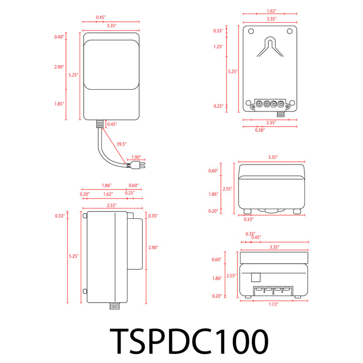 TSPDC100 DC 100W Digital Transformer | Low Voltage Power Supply