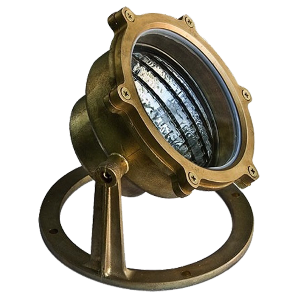 ULB02 Cast Brass Underwater Pond Light | Lamp Ready Low Voltage Landscape Light