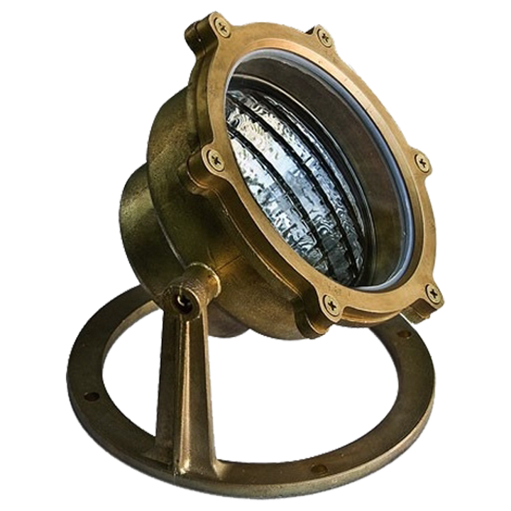 ULB02 Cast Brass Underwater Pond Light | Lamp Ready Low Voltage Landscape Light