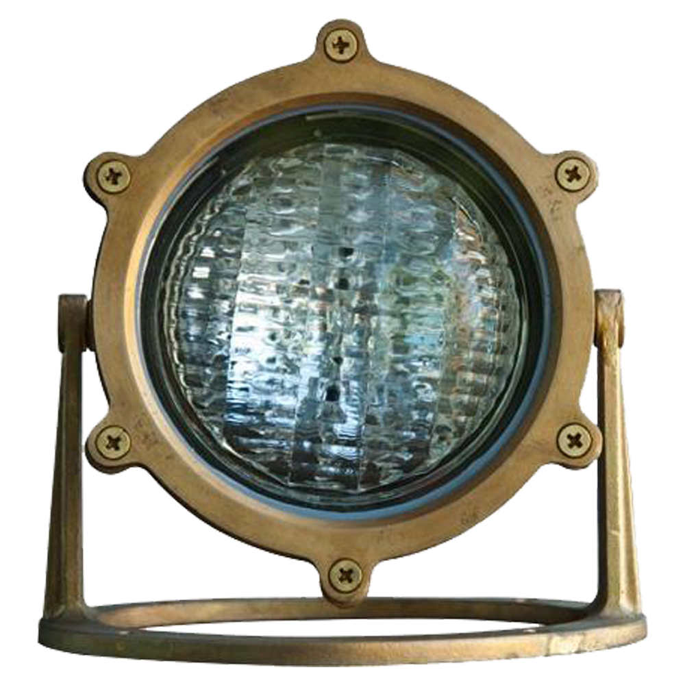 ULB02 Cast Brass Underwater Pond Light | Lamp Ready Low Voltage Landscape Light