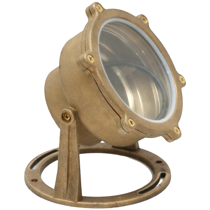 ULB02 Cast Brass Underwater Pond Light | Lamp Ready Low Voltage Landscape Light