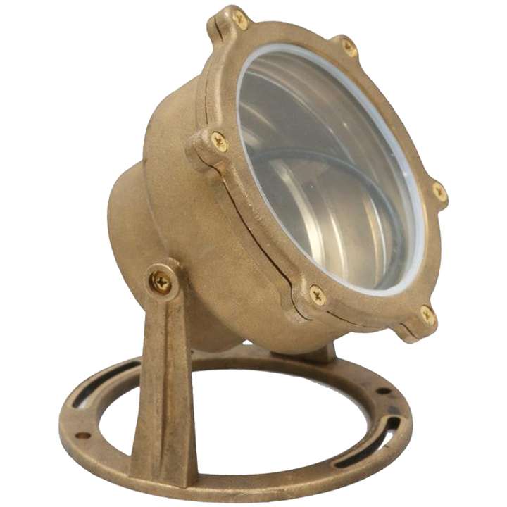 ULB02 Cast Brass Underwater Pond Light | Lamp Ready Low Voltage Landscape Light