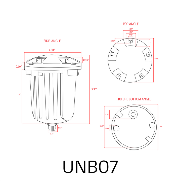 UNB07 Cast Brass In-Ground Well Light | Lamp Ready Low Voltage Landscape Light