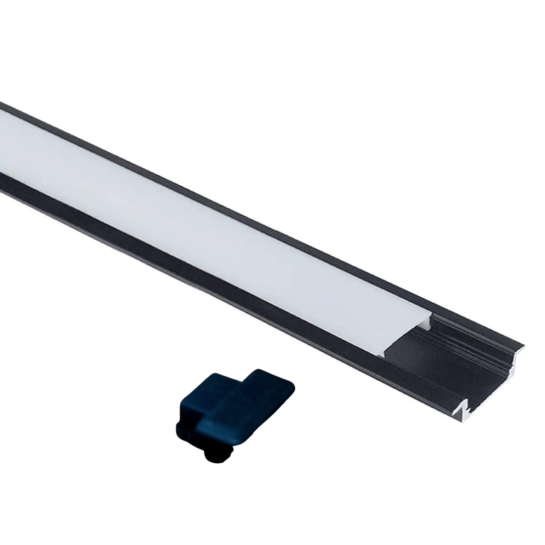 Montaje empotrado de canal de aluminio AP44M para tiras de luces LED | Paquete de 10