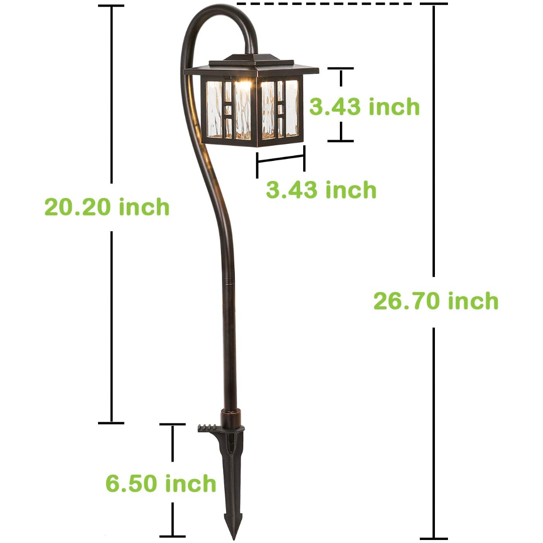 ALP23 4-Pack 3W 185LM LED Landscape Lighting Package, Oil-Rubbed Bronze Pathway Light, Die-Cast Aluminum, ETL Listed