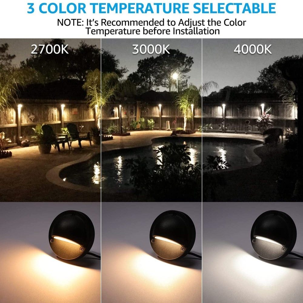 LEONLITE LED Landscape Step Light Low Voltage Color Temperature