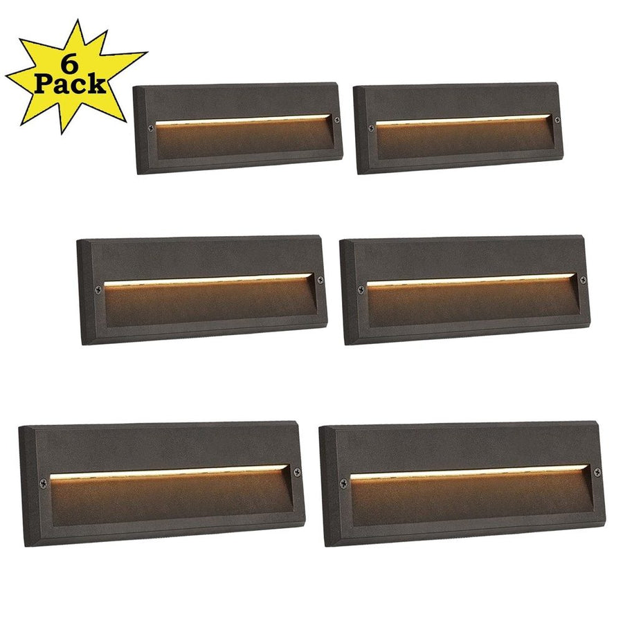 6-Pack of STLA09 Low Voltage Step Lights  Outdoor Deck Lights – Sun Bright  Lighting